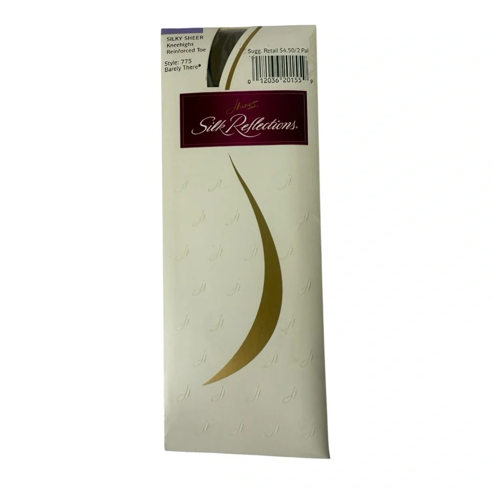 Hanes Silk Reflections 5 Packages With 2‎ Pair Each Knee HighBlac/ Barely There